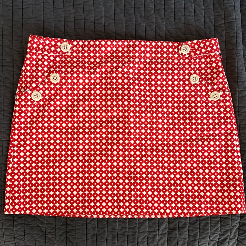 J Crew Cotton skirt print floral patterned dotted